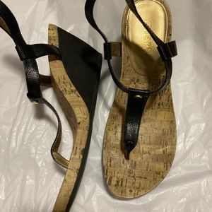 Chaps cork wedge sandal size 9